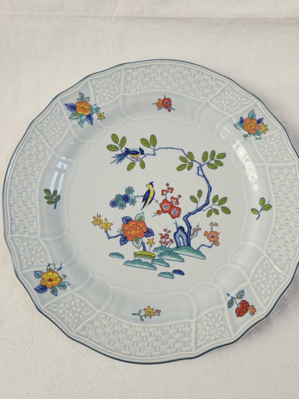 Vintage Mikasa Precious Blue Fontaine Dinner Plate